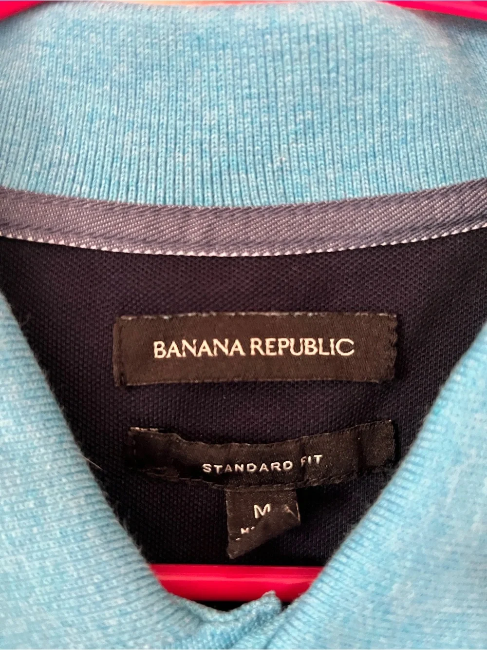 banana republic men’s standard fit blue polo shirt